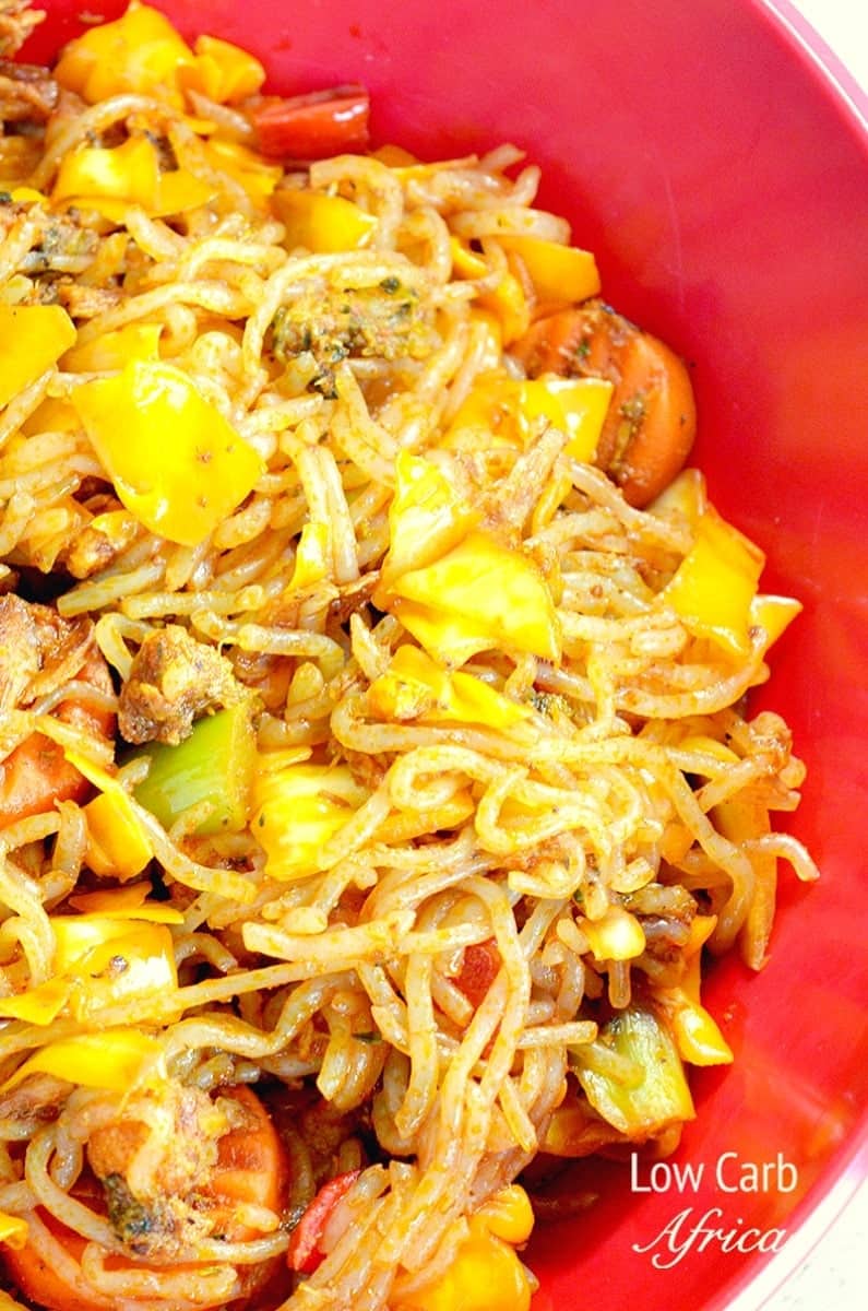 Shirataki Noodle Vegetable Stir Fry | Low Carb Africa