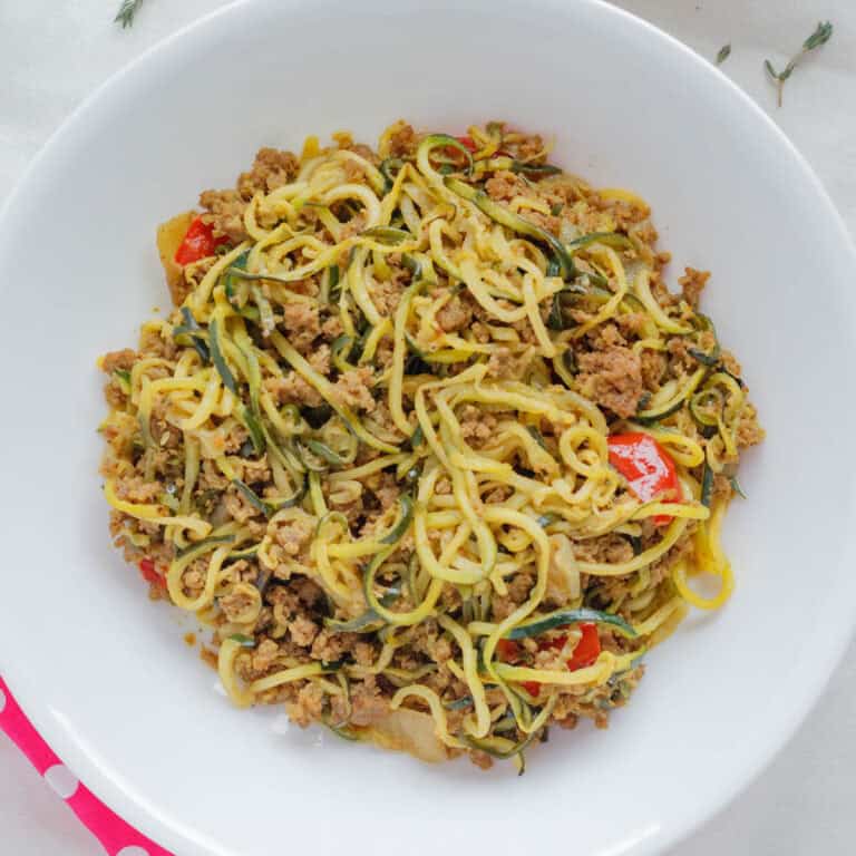 Keto Zucchini Noodles With Ground Beef