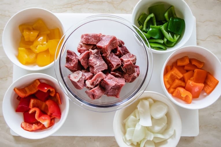 Ingredients for shish kebab