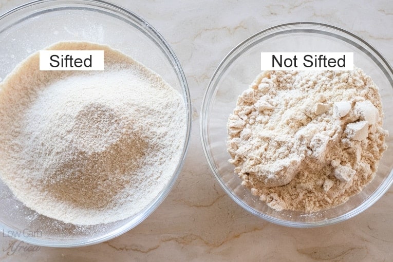 sift coconut flour before you make coconut fufu
