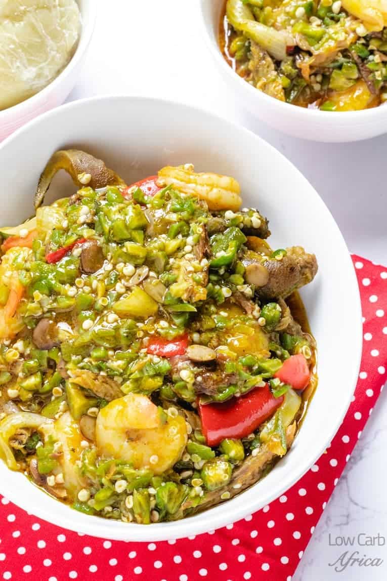 featured okro soup image in a white bowl.