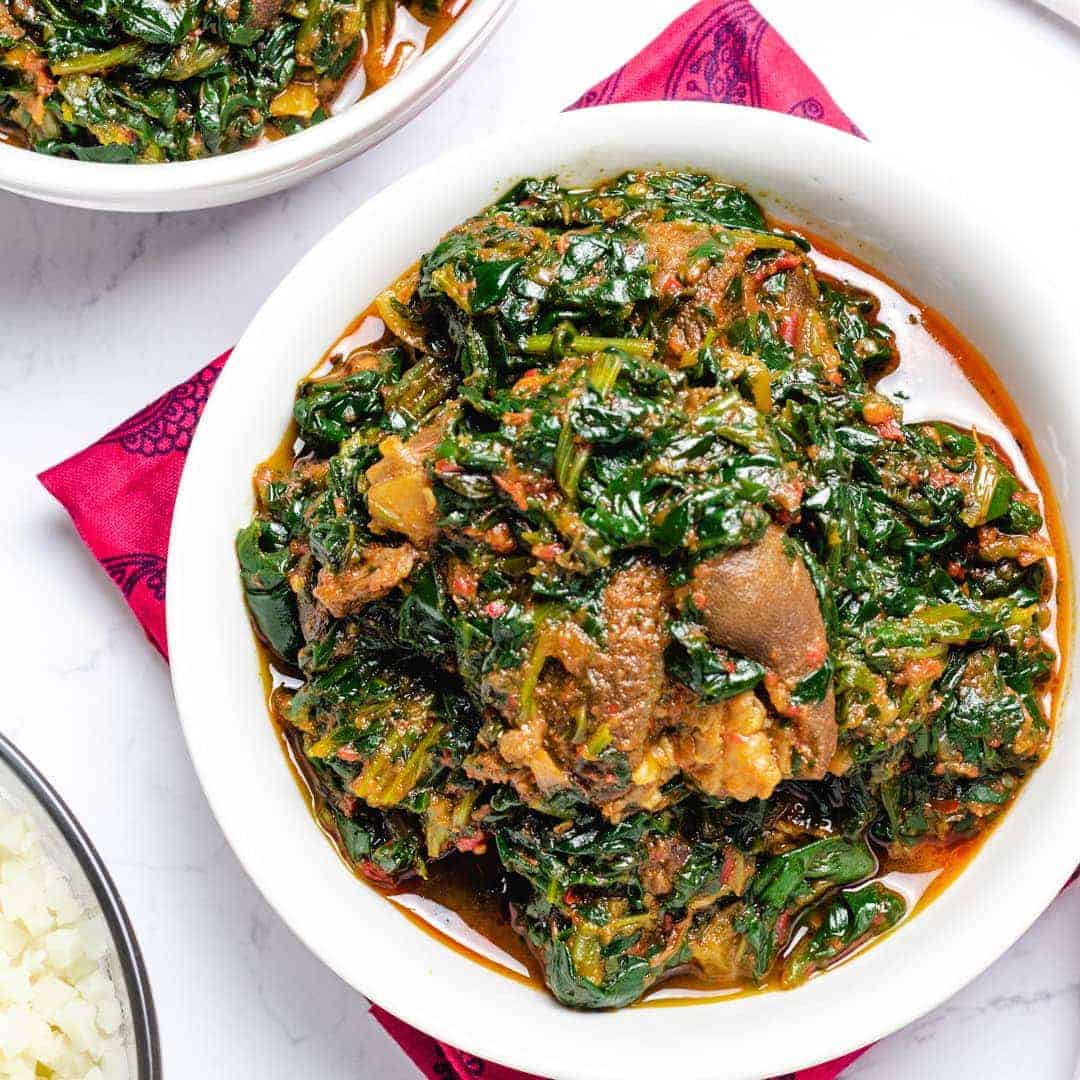 Efo riro Nigerian Spinach Stew