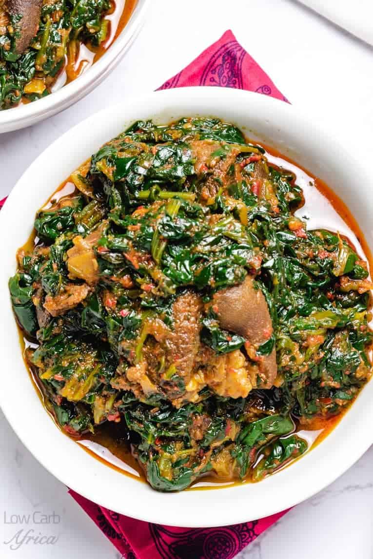 Delicious efo riro - nigerian spinach stew