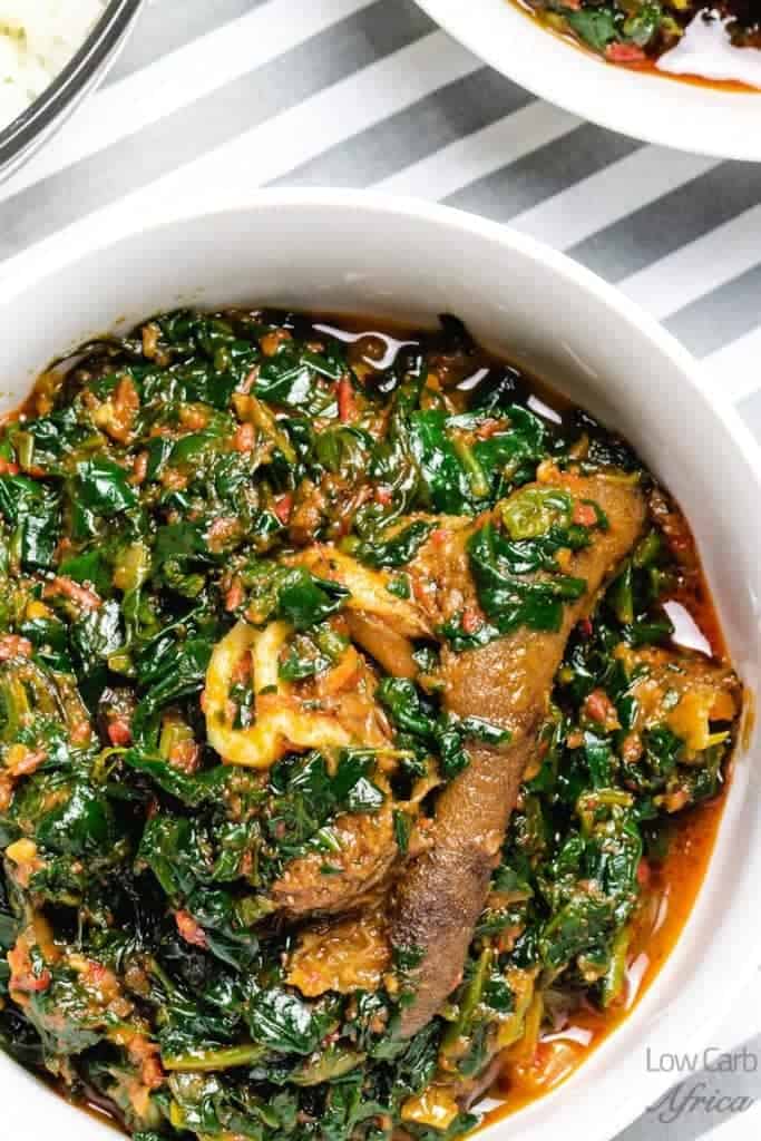 Efo Riro - Nigerian Spinach Stew - Low Carb Africa