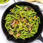 sauteed green beans and mushrooms