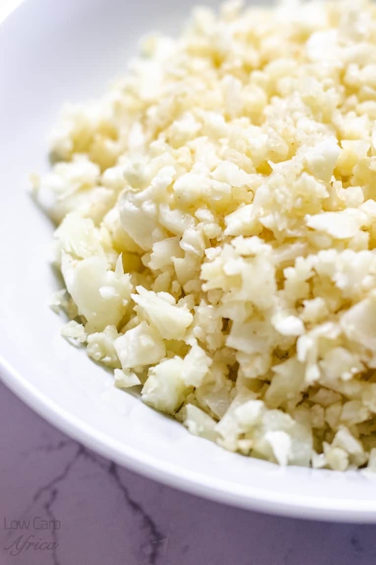 Cauliflower rice closeup image