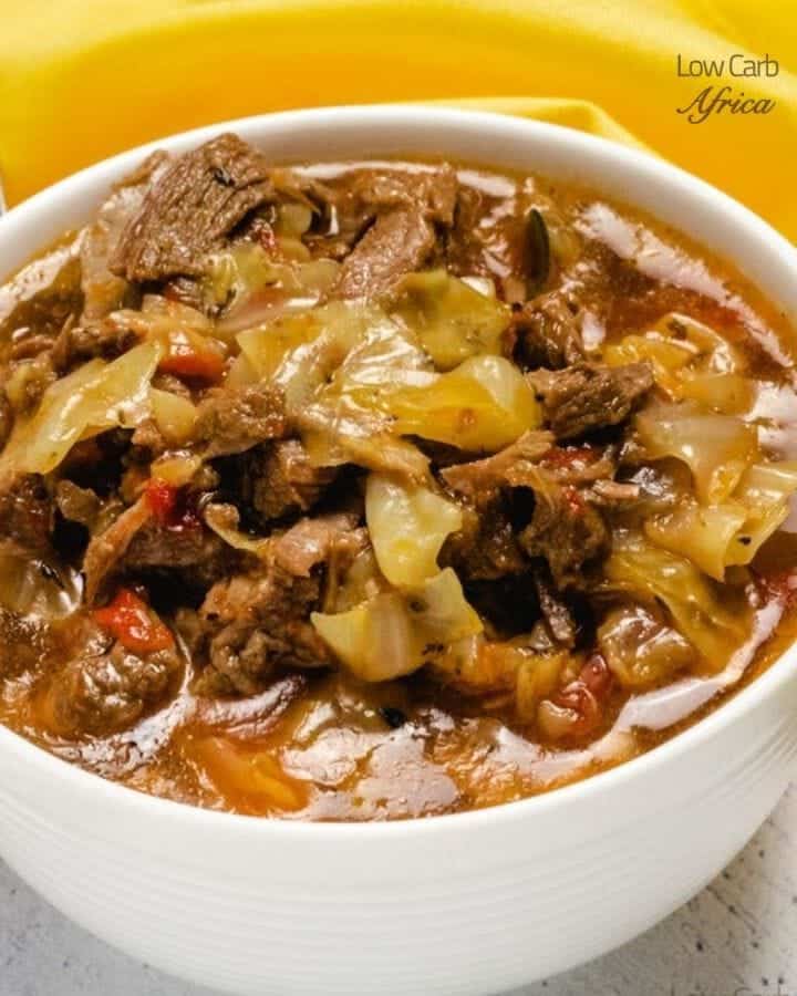 Vegetable Beef Soup with Cabbage
