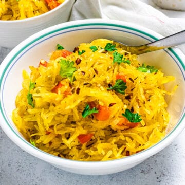 tasty spaghetti squash recipe social media image