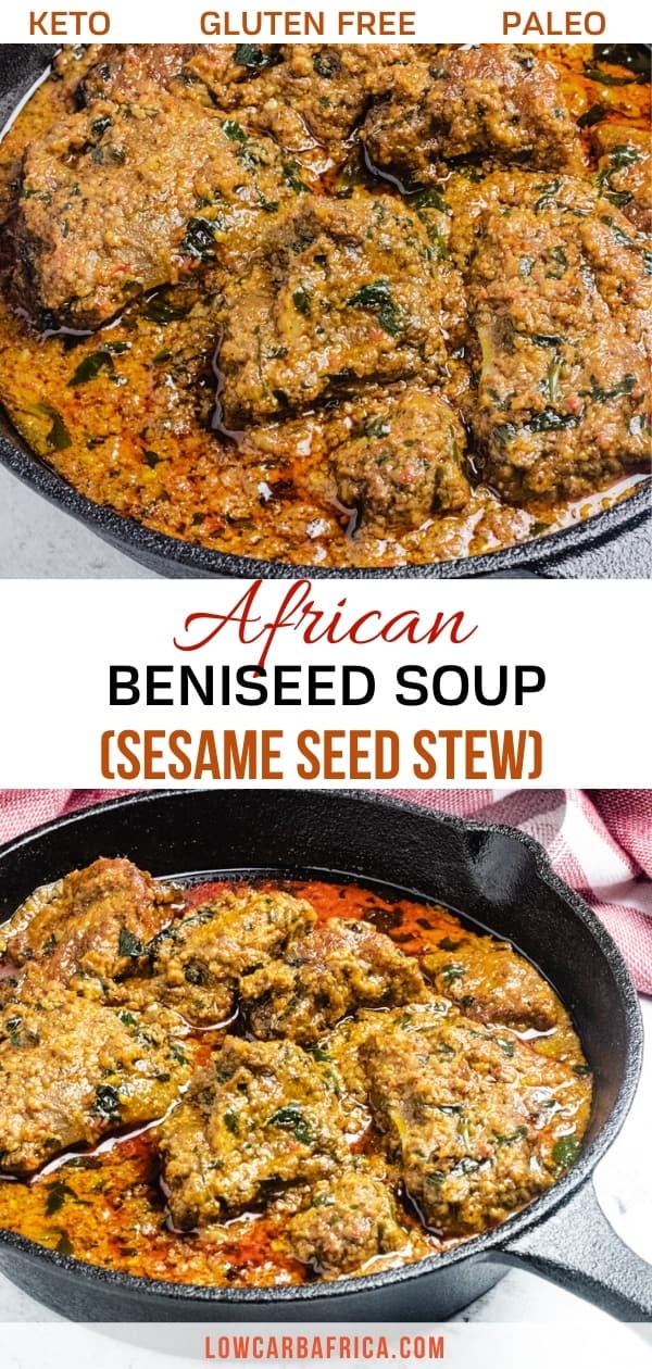 Beniseed Soup (African Sesame Seed Stew) - Low Carb Africa