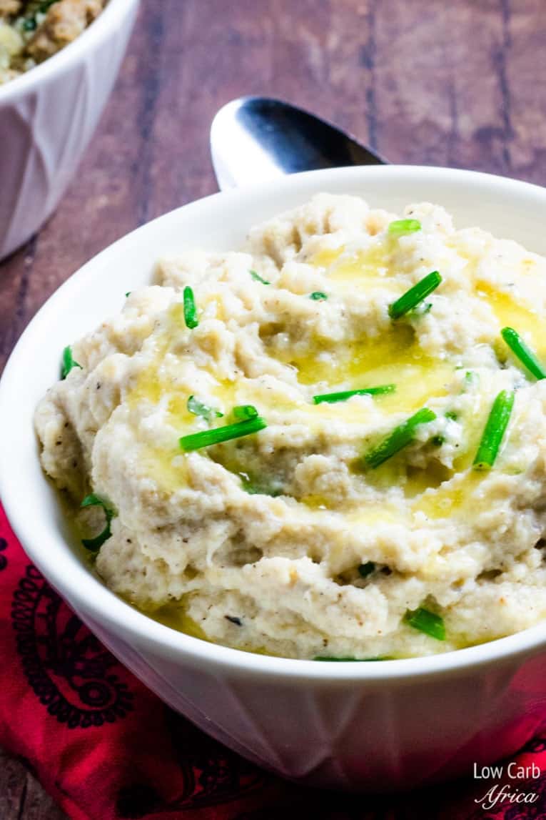  Cauliflower Mash With Sour Cream is a low carb mashed potatoes recipe