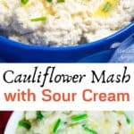 Cauliflower Mash With Sour Cream pinterest image