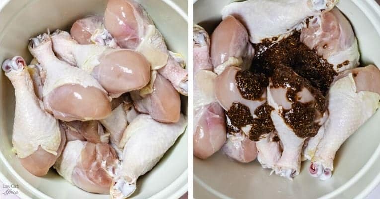 chicken drumsticks washed and ready to bake