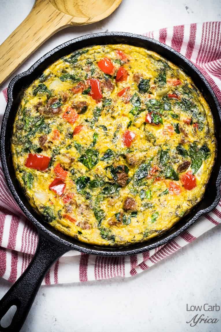 main hero image of Sausage and Spinach Frittata