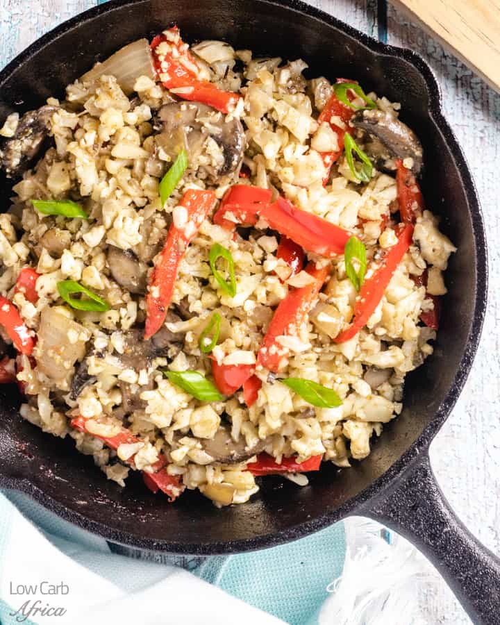 Mushroom Cauliflower Rice with Peppers featured image