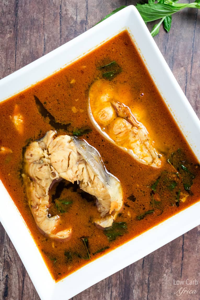 african fish pepper soup is low carb and has zero net calories