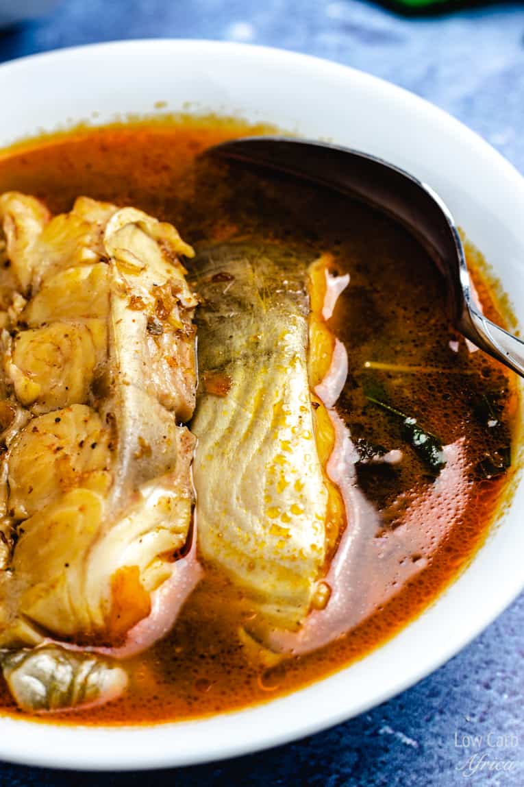 closeup image of nigerian fish pepper soup