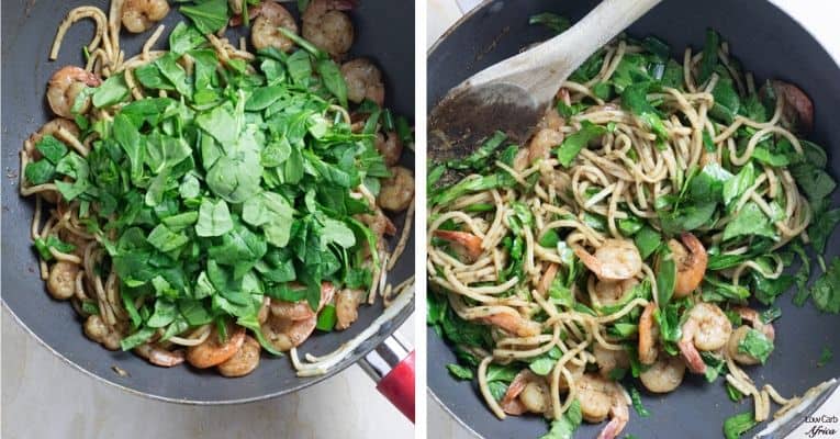 how to prepare palmini noodle shrimp stir fry