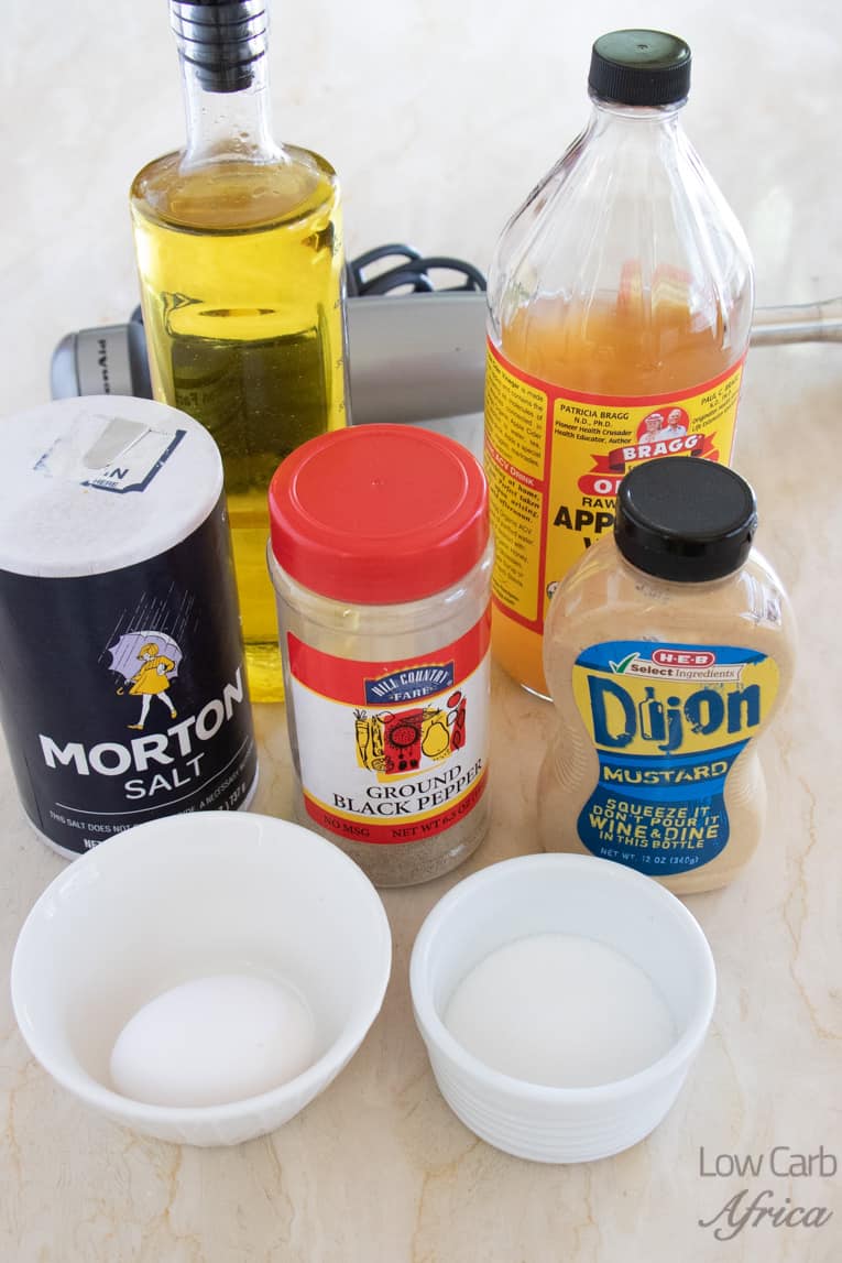 ingredients used in making homemade mayonnaise dressing