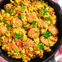 keto and low carb cauliflower rice skillet