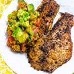 pan seared tilapia with spicy avocado salsa