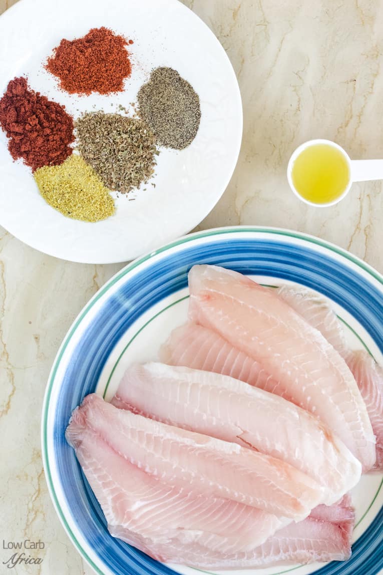 ingredients used in making pan seared tilapia