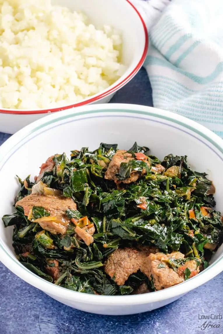 Keyan braised collard greens with beef