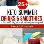 keto smoothie and drinks pinterest image