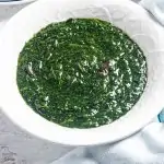Ewedu Soup - Nigerian Soup plate of African jute leaves soup (Ewedu soup)