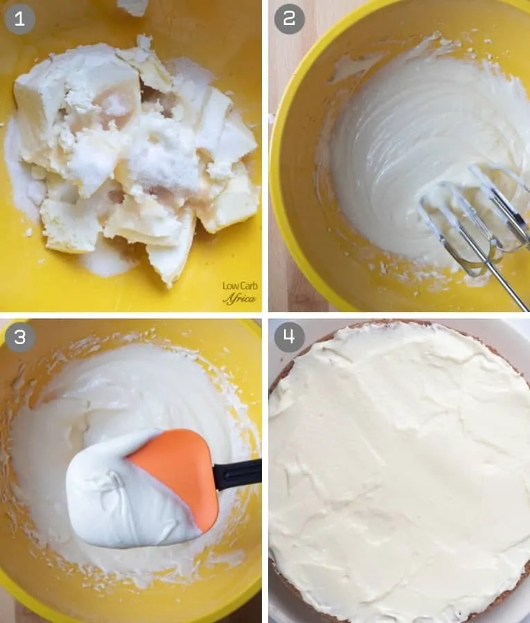 collage on how to make cream cheese frosting