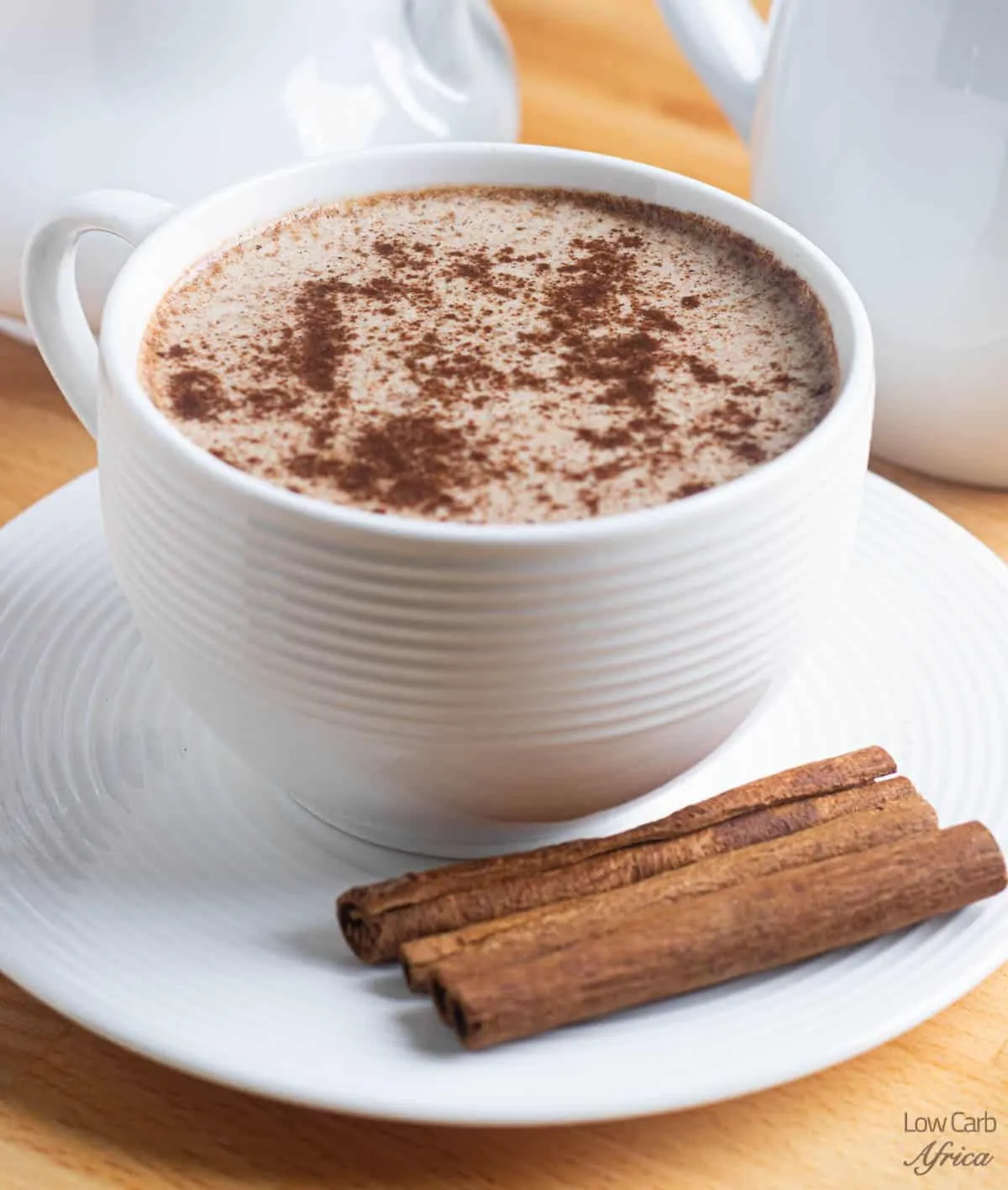 keto coffee with cinnamon sticks