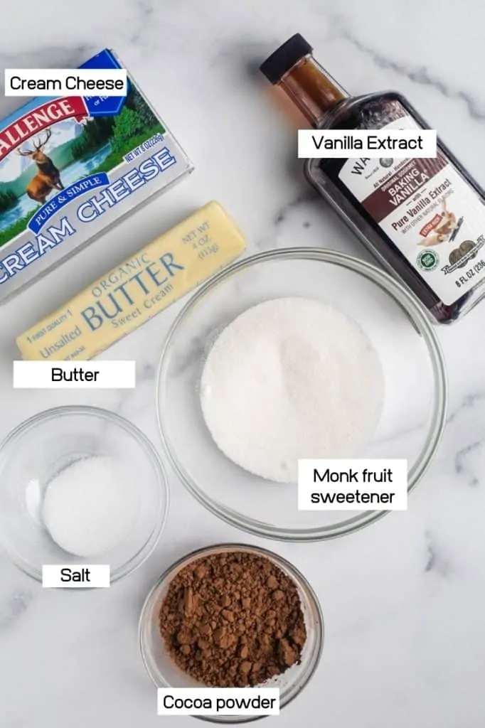 image of butter, cream cheese and keto sweetener