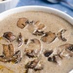 Pinterest image of keto mushroom soup