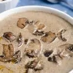 pinterest image for keto mushroom soup