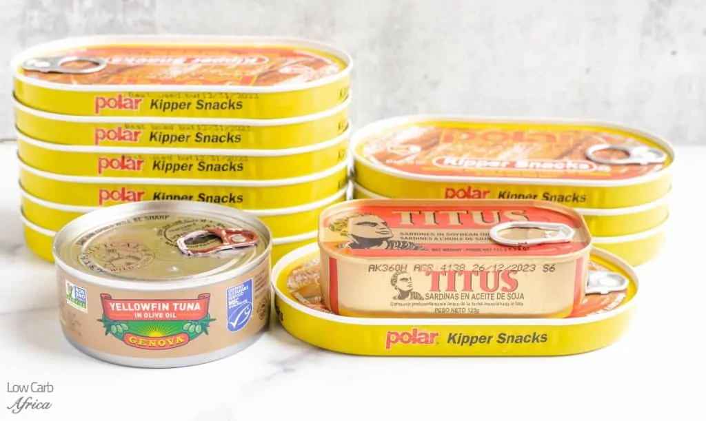 keto pantry staples, canned fish