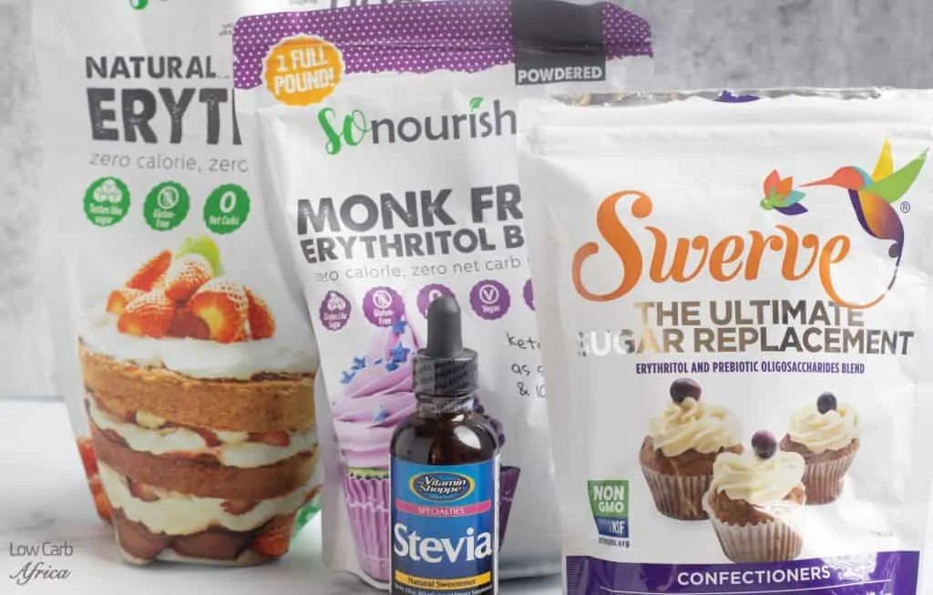 keto pantry staples,sweeteners, swerve, monk fruit