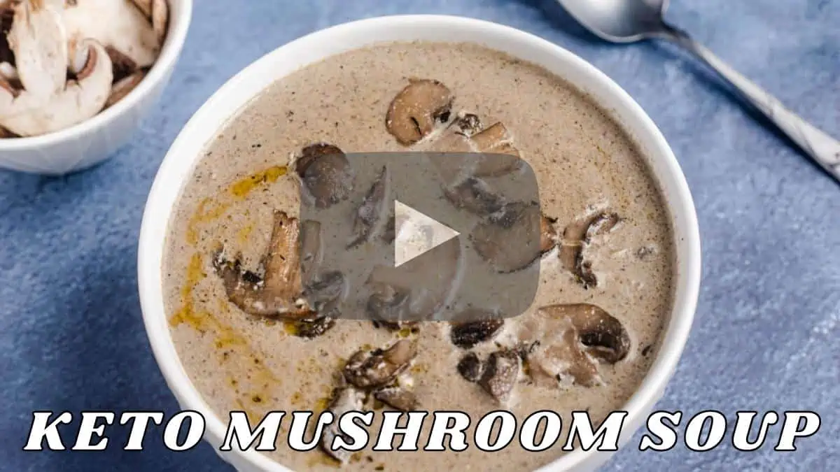 keto mushroom soup youtube thumbnail