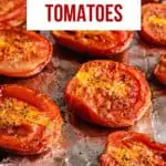pinterest image showing fire roasted tomatoes