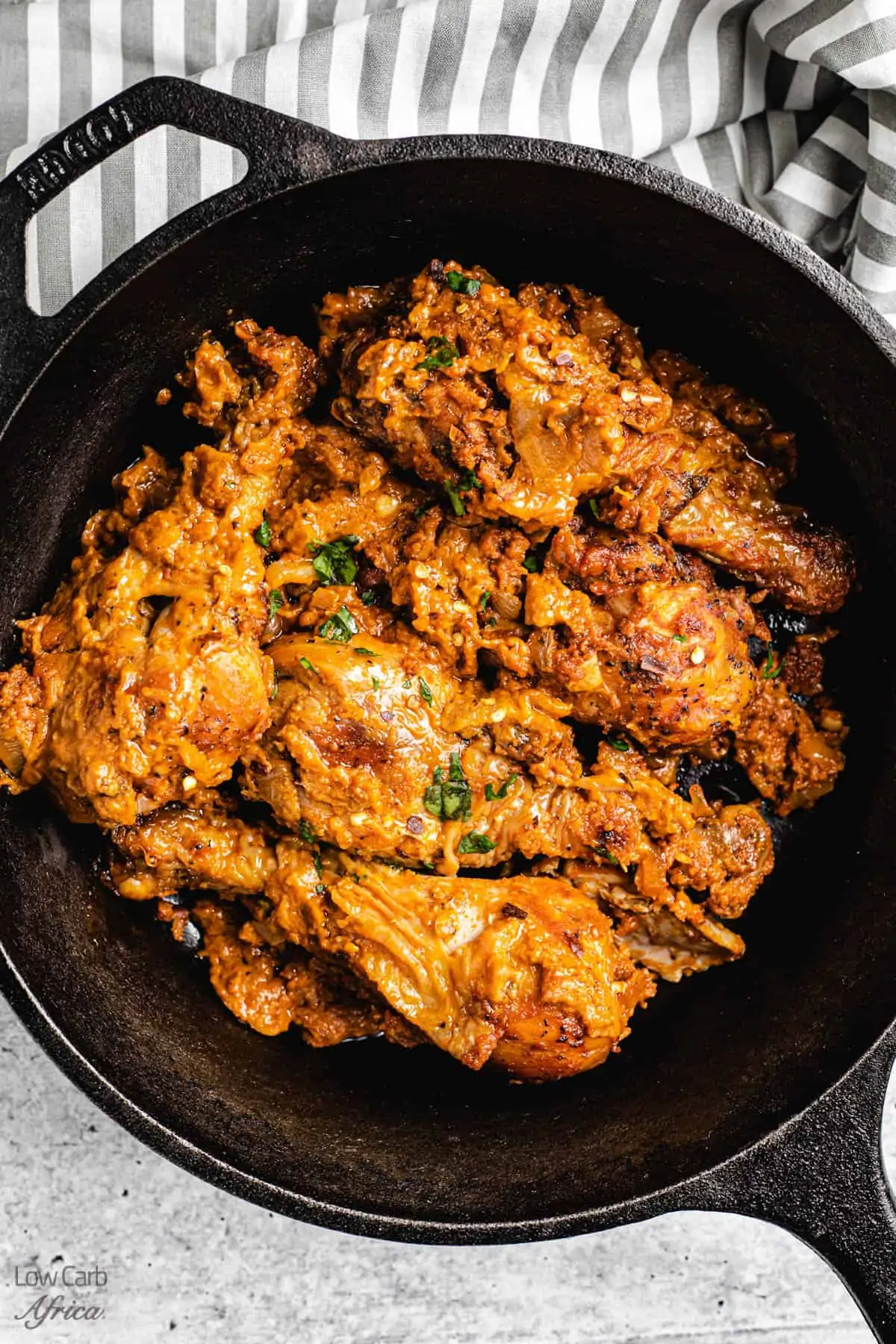 moambe chicken in a large skillet