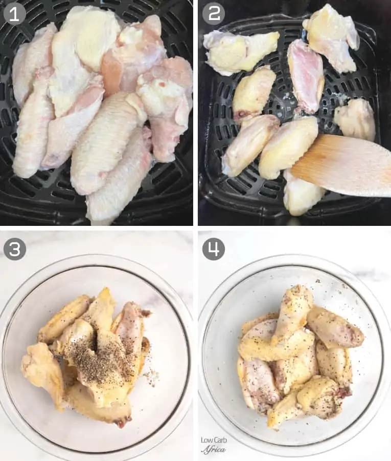 steps in making air fryer chicken wings