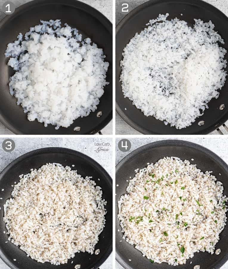 steps on cooking konjac rice
