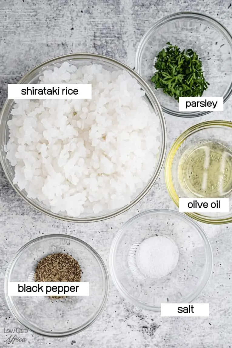 image of shirataki rice and spices