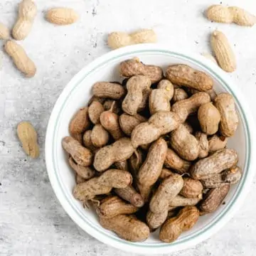 plate of spicy boiled peanuts