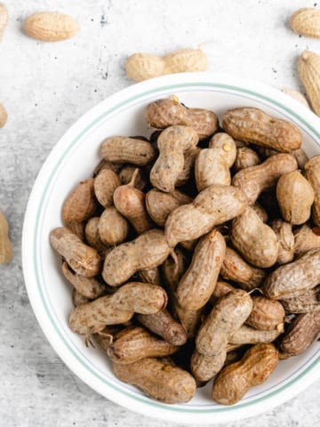 plate of spicy boiled peanuts