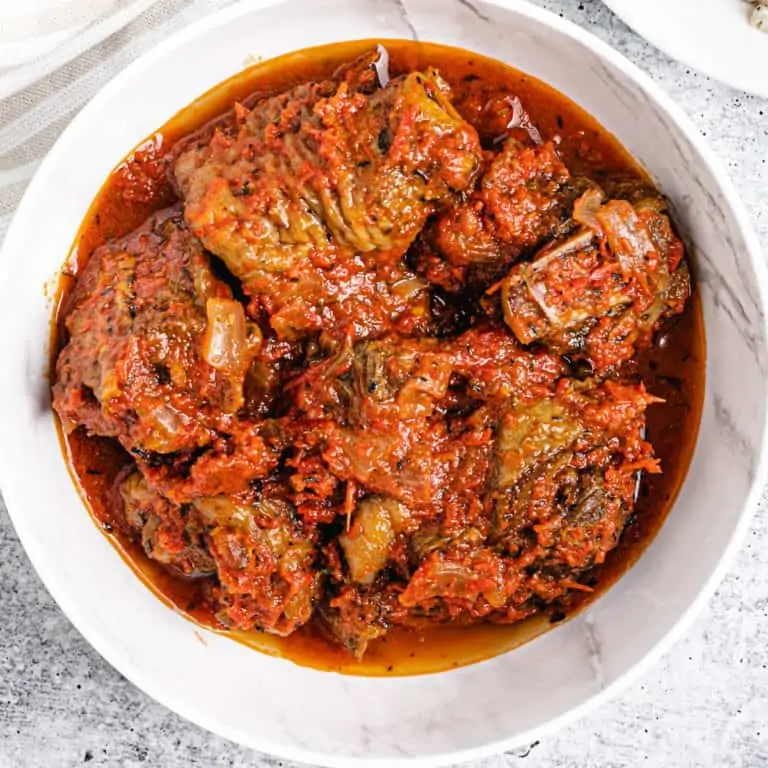 leftover turkey stew on a white plate