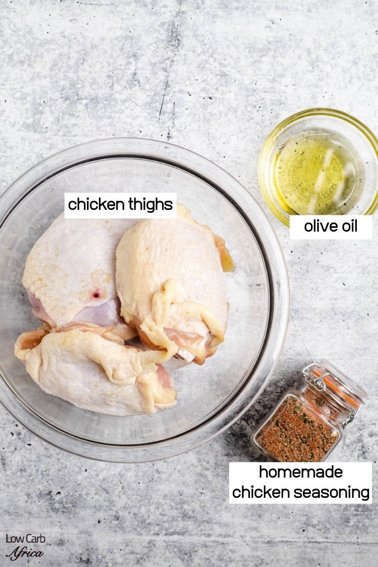 chicken, spices, olive oil