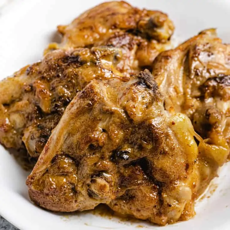 keto instant pot chicken thighs on a plate