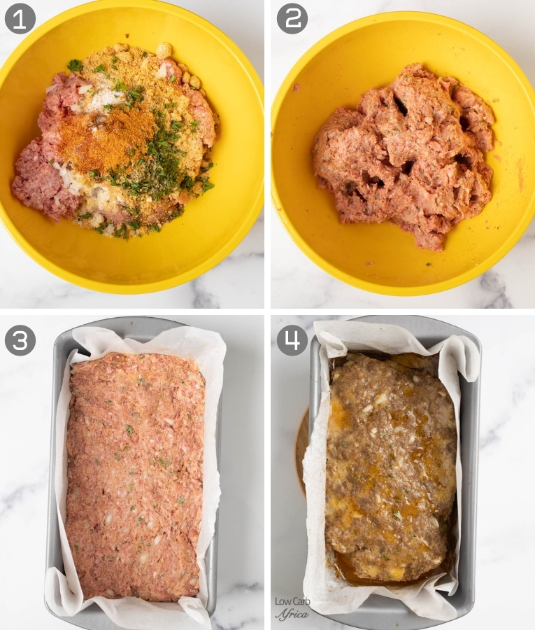 images showing how to make keto meatloaf
