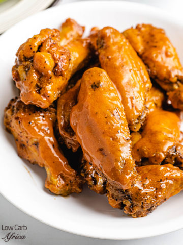 air fryer chicken wings ready to serve