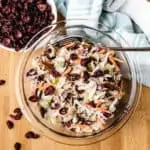 bowl of sugar free cranberry salad