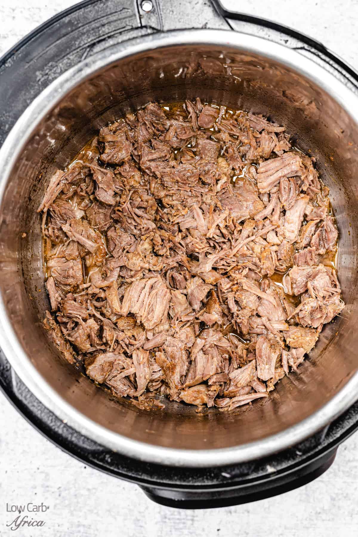 making shredded beef in the instant pot